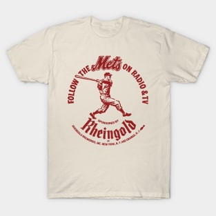 Vintage Red Sixties New York Mets Art T-Shirt